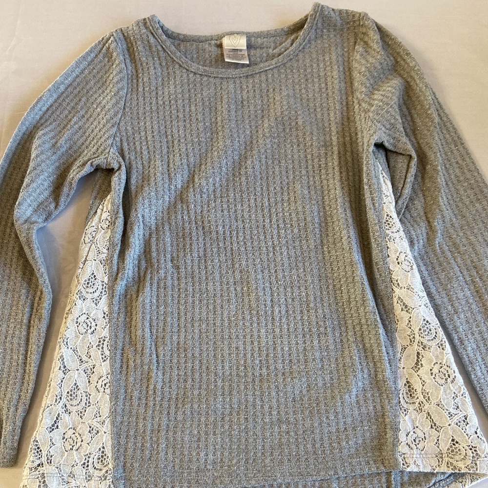 Girls shirt with lace side detail size 14
